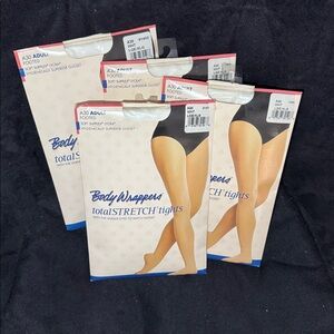 4 Pairs of Body Wrappers White Large/XL Tights -Footed
New in Package